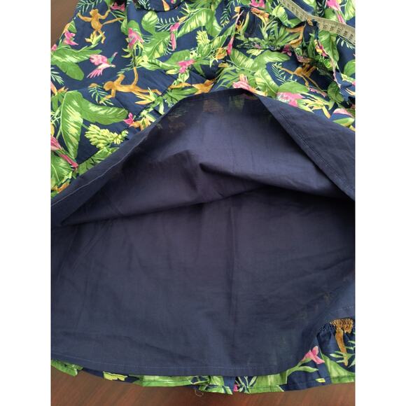 Janie and Jack Jungle Ring Dress Girls Size 12 Navy Blue Halter Peplum Mini - Picture 9 of 16
